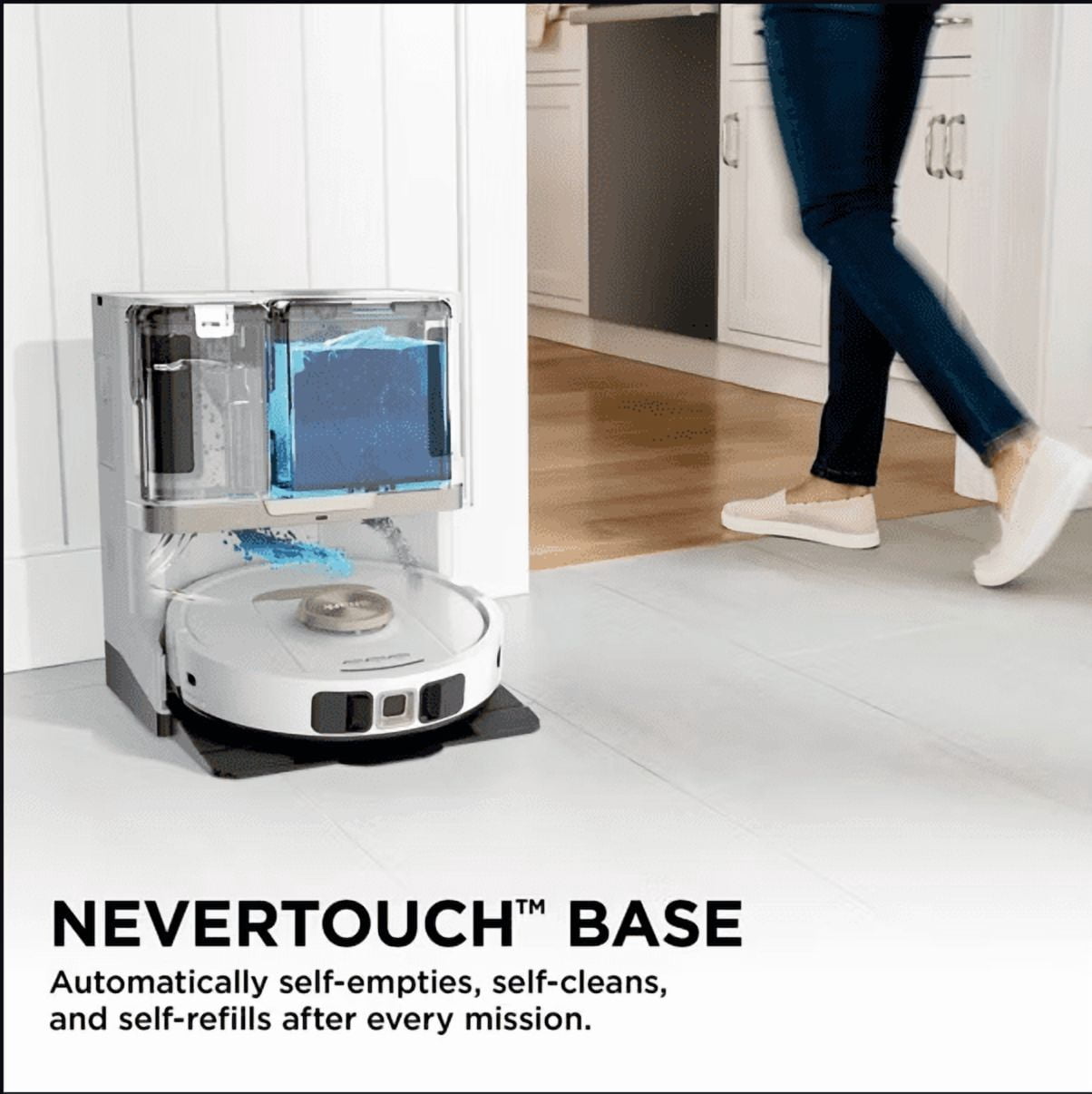 Shark Stratos 2-in-1 Robot Vacuum & Mop RV2710ZE 9" Cleaning Path White