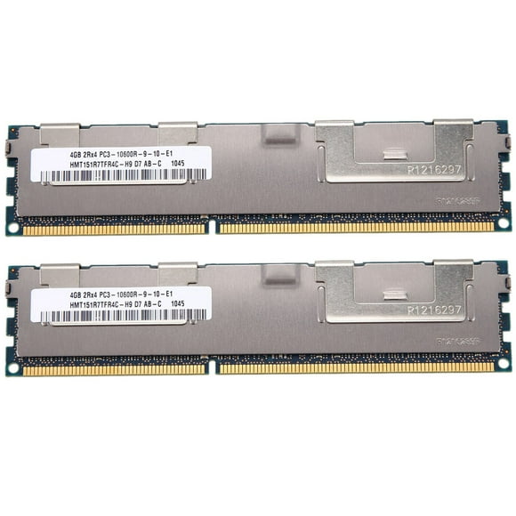 2X Memoria RAM DDR3 de 4GB 2Rx4 PC3-10600R 1.5V 1333MHz ECC 240-Pin Server RAM HMT151R7TFR4C