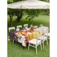 thumbnail image 3 of Outdoor Tablecloth with Umbrella Hole and Zipper, Orange Pumpkins Fall Rectangle Table Cloth 60x120 Inch Waterproof Tablecloth, Thanksgiving Sunflower Botanical Leaves Picnic Table Cover for Patio, 3 of 7