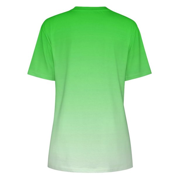 Cathalem Womens Basic T-Shirts Short Sleeve Rib Knit Tee Top,Green