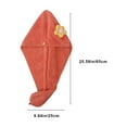 thumbnail image 3 of Bargain Qaailabf Coral Fleece Hair Dryer Cap Thickened And Highly Absorbent Household Shower Cap For Hair Drying Super Soft Quick-drying Hair Towel With Buttons, 3 of 7