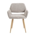 thumbnail image 6 of Lloyss Fabric Upholstered Home Office Task Chair with Open Back Desk Chair with Arms for Small Spaces Home Office Living Room Bedroom, 6 of 11