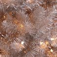 thumbnail image 2 of Puleo International 6.5 Foot Lit Rose Gold Tinsel Artificial Christmas Tree, 2 of 5