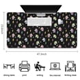 thumbnail image 5 of Long Mouse Pads for Desk,Black Cartoon Unicorn Lightning Pattern Desk Mats on Top Of Desks, Desk Mouse Pad Extra Large with 3mm Non-Slip Base and Stitched Edge for Gaming,Office,Work,Home 47.3"x23.6", 5 of 6
