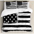 thumbnail image 3 of Ambesonne United States Grunge Aged American Flag Independence Fourth of July Decor Duvet Cover Set, 3 of 3