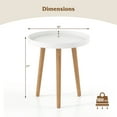 thumbnail image 3 of Costway Table d'Appoint Ronde Canapé Table Basse Bout de Canapé Table d'Accent Table de Nuit Mobilier pour la Maison, 3 of 9