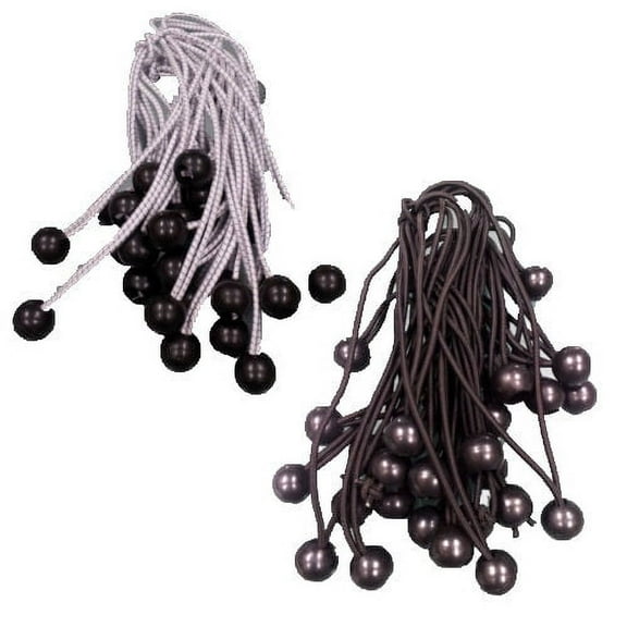 3/16" Bungee Cord with Ball Canopy Tie Down Straps Heavy Duty Tent Kayak Black or White