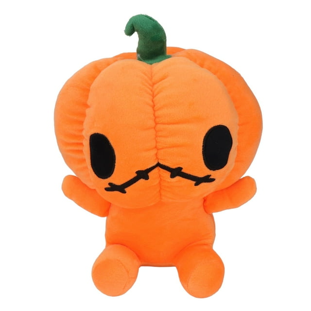 Muñeco de peluche de calabaza de Halloween, adorable muñeco elástico suave, juguete para decoración del hogar, regalo para niños, 30cm, naranja