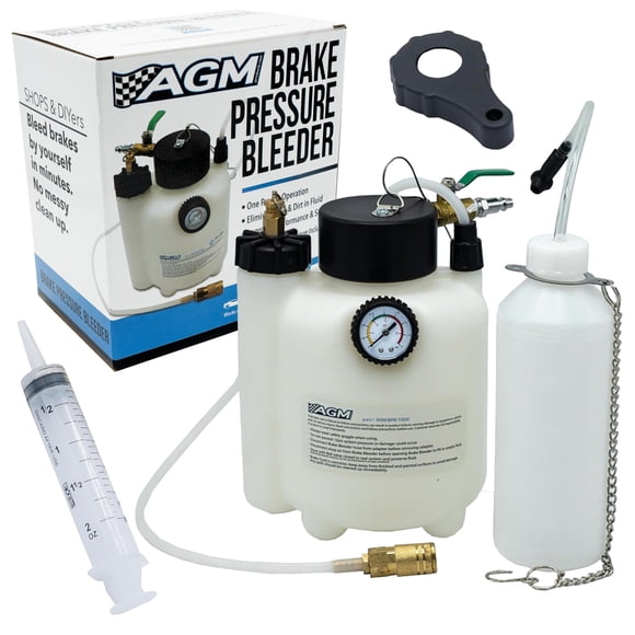 Kit de purga de frenos a presión AGM Products de 3 litros con botella colectora de 1 litro