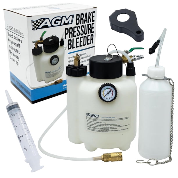 Kit de purga de frenos a presión AGM Products de 3 litros con botella colectora de 1 litro
