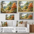 thumbnail image 4 of Designart "Pine Tree Autumn I" Tree Pine Floater Framed Wall Art Print, 4 of 7