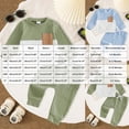 thumbnail image 3 of felwors Toddler Baby Boy Fall Clothes Waffle Contrast Color Sweatshirt Pants Sets Infant Winter Outfits, 3 of 5