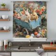 thumbnail image 4 of Easter Bunny Sheer Curtains 54 Inches Long, Rabbits Spring Flowers Eggs Country Vintage Light Filering Curtains, Breathable Simi Curtain Privacy Drapes for Kitchen Bathroom Small Window Treatment, 4 of 9