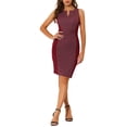 thumbnail image 1 of INSPIRE CHIC Robe Sans Manches Élégante pour Femmes TP Bourgogne, 1 of 7