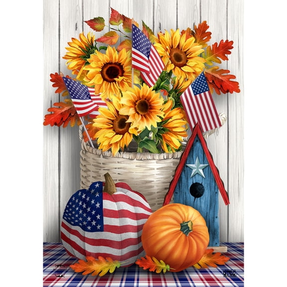 Briarwood Lane Fall House Flag 40x28 For Outdoor American Autumn For Fall House Flag