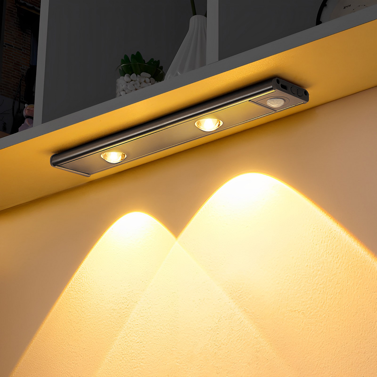 KKMOL LED Under Light Motion Sensor Indoor, USB Rechargeable
