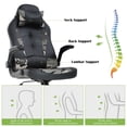 thumbnail image 2 of YRLLENSDAN Gaming Chair Video Game for Adults, Leather High Back Computer Chair with Flip-up Arms/Lumbar Support/Headrest Adjustable Desk Chairs for Computer, Women Men, 2 of 8