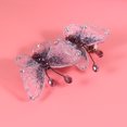 thumbnail image 2 of 1PC Pince à Cheveux de Printemps Broderie Strass Incrusté Barrette en Épingle à Cheveux pour Femme (Rose), 2 of 7