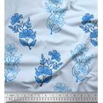 thumbnail image 1 of Soimoi Rayon Fabric Leaves & Floral Block Fabric Prints by Yard 56 Inch Wide, 1 of 3