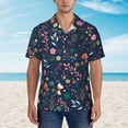 thumbnail image 4 of Balery Colorful Flowers Print Men's Hawaiian Shirts Short Sleeve Beach Shirt Relaxed Fit Vacation Button Down Shirts-Small, 4 of 9