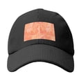 thumbnail image 4 of Baseball Cap Bent Eaves Design 6 Piece Cap Body Breathable Not Hot Plastic Cap Drag For Daily Travel Vacation Lightsalmon Geometric Lines_2 Black, 4 of 8