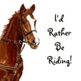 thumbnail image 2 of CafePress - Id Rather Be Riding! Horse 3.5 Button - 3.5" Button, 2 of 3