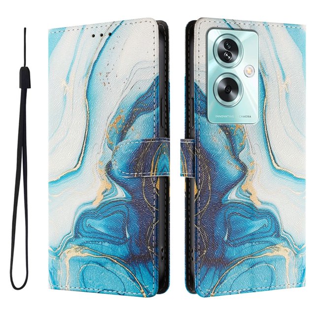 FOXDOCK Funda Tipo Cartera para OPPO A79 5G con Soporte y Correa – Diseño de Patrones Lindos