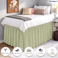 thumbnail image 6 of SGI bedding Dorm Bed Skirt Full XL 36 Inch Drop Length - Sage, Ruffled Pattern College Dorm Room Bed Skirts - Split Corner, Easy Care, Wrinkle Free 1800 Series Microfiber Bed Skirt, 6 of 9