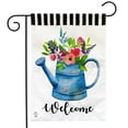 thumbnail image 2 of Briarwood Lane Welcome Watering Can Spring Burlap Garden Flag, 2 of 4