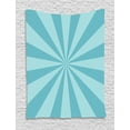 thumbnail image 1 of Vintage Blue Tapestry, Retro Style Radially Widening Geometric Dichromatic Blue Stripes, Wall Hanging for Bedroom Living Room Dorm Decor, 60W X 80L Inches, Slate Blue and Pale Blue, by Ambesonne, 1 of 2