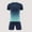 Dark Blue, variant on ATOGUTA Activewear Set for Boys Size 4-16 Years Loose Athletic Performance Crew Neck T-Shirt and Short Outfits Dark Blue