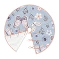 thumbnail image 3 of Bingfone Christmas Tree Skirt Mat Christmas Decoration Interior 48"-Blue Butterfly, 3 of 8
