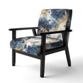thumbnail image 3 of Designart "Modern Fluid Gold And Blue I" Upholstered Modern & Contemporary Accent Chair and Abstract Arm Chair - Multiple Color & Pattern, 3 of 7