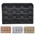 thumbnail image 3 of 3Pcs Bra Extenders Underwear Strap Clasp Extension 3 Rows 4 Hooks Ladies Bra Adjustable Belt Buckle, 3 of 7