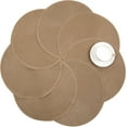 thumbnail image 6 of 15 inch Round Braided Placemats Set of 6 Non Slip Heat Resistant Cotton Polyester Table Mats Washable Place Mats for Kitchen Dining Party Table Decor (Beige, 6), 6 of 9