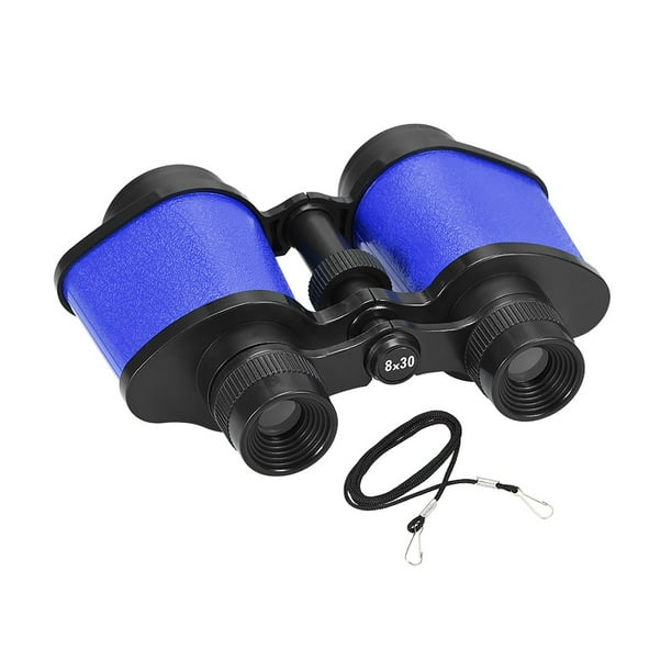 Toy Binoculars 8X30 Compact Foldable Binoculars Blue with Neck Strap