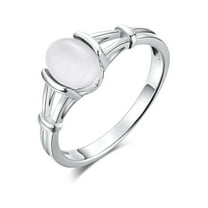 GY Film Rings Bella's Ring White Gold Plated Moonstone Women Wedding Ring Engagement Ring