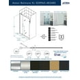 thumbnail image 2 of Aston Sdr965ez-483480 Belmore Xl 80" High X 48" Wide Hinged Frameless Shower Door - Gold, 2 of 7