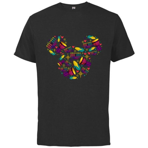 Disney Mickey Mouse Icon Kwanzaa - Short Sleeve Cotton T-Shirt for Adults - Customized-Black