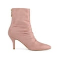 thumbnail image 3 of BLISSFUL STEP Women's Pointed Toe Slouched Stiletto Heel Ankle Boots Dust Pink 9, 3 of 6