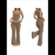 thumbnail image 3 of Conjuntos de 2 Piezas para Mujer, Conjuntos de Estar por Casa, Camisetas Sin Mangas, Pantalones Anchos y Chándales Color Café M, 3 of 7