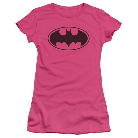 Batman Symbol Women's Pink T-Shirt-Medium