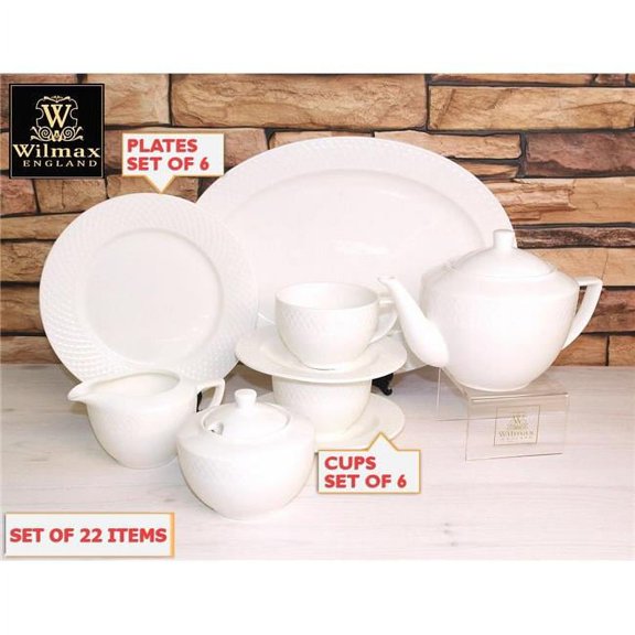 Wilmax WL-555006 Julia Fine Dinning Entertaining Set - 22 Piece