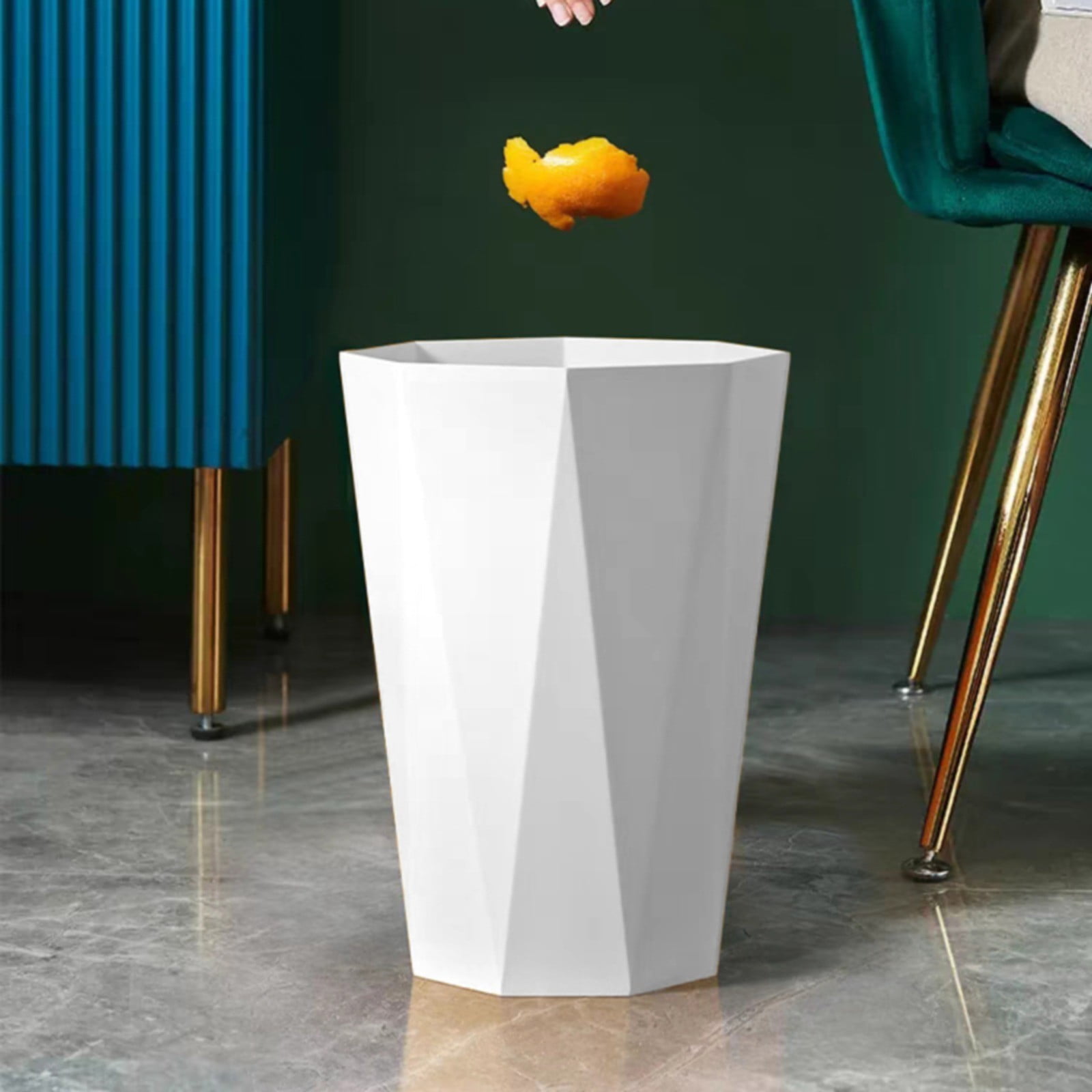 Small Kitchen Bathroom Trash Can, Plastic Wastebasket Trash Container, Bathroom Garbage Can, Waste Basket for Under Counter/Kitchen/Office/Bedroom/Bathroom