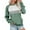 Green A1, variant on Antinious Sweatshirt for Women Solid Long Sleeve Crewneck Pocketed Pullover Going Out Tops, Sweatshirt for Women,Tops for Women Trendy,Gray,S