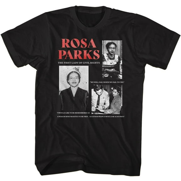 Rosa Parks Multi Pic Black T-Shirt