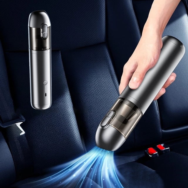 Aspiradora pequeña para coche, sin cable, para recoger y usar, máquina de limpieza, gran potencia de succión, se puede usar en coches, pequeña aspiradora con colector de polvo