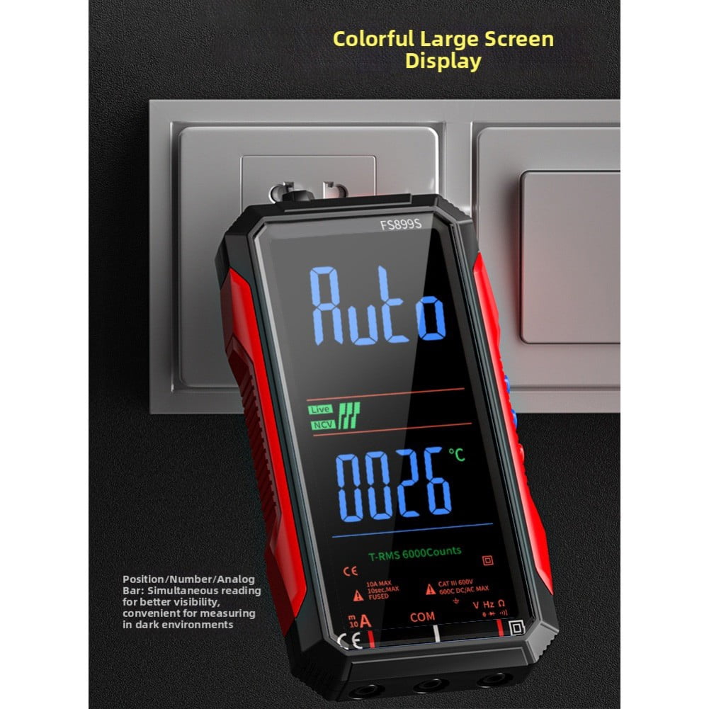 FS899S Digital Multimeter for Rechargeable for RMS - Voltage Current Capacitance