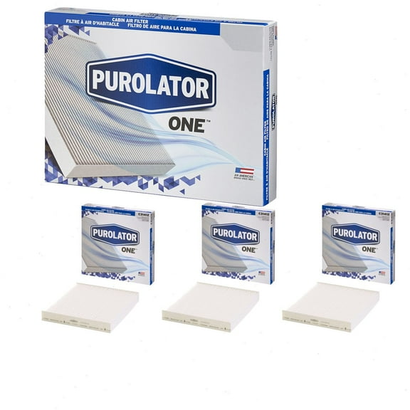 3 pc Purolator ONE C31412 Cabin Air Filters for HVAC Heating Ventilation Air Conditioning Vent Filters