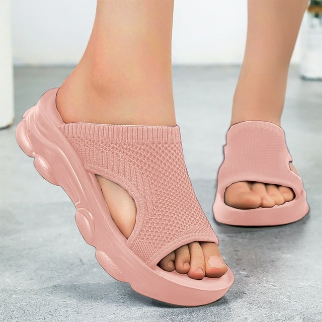 MKLEKYY Sandalias Casuales para Mujer Sandalias Cómodas y Transpirables Con Plataforma y Tacón de Cuña para Caminar y Uso Informal